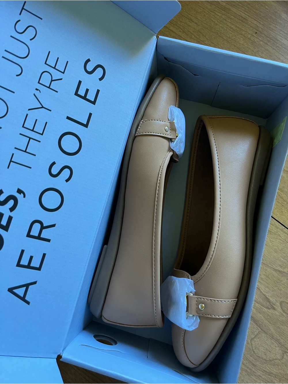 Aerosols NWT Size 8 Big Bet Flat with Gold Accent